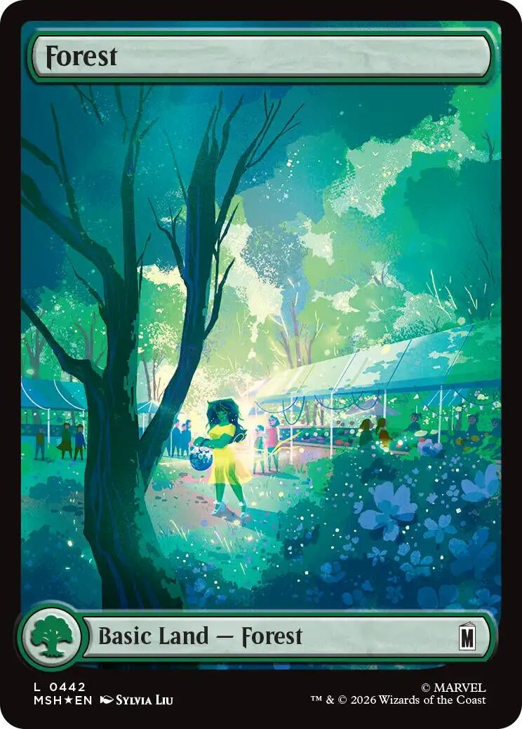 Image for Forest (0442) (Surge Foil) (Marvel Super Heroes) (442) - Magic: The Gathering