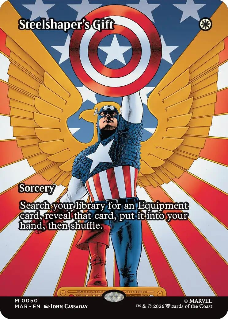 Image for Steelshaper's Gift (Borderless) (Marvel Universe Eternal-Legal) (50) - Magic: The Gathering