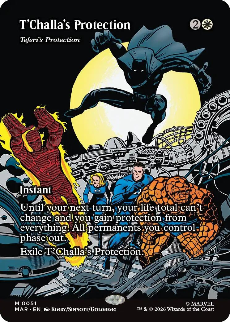 Image for T'Challa's Protection - Teferi's Protection (Borderless) (Marvel Universe Eternal-Legal) (51) - Magic: The Gathering