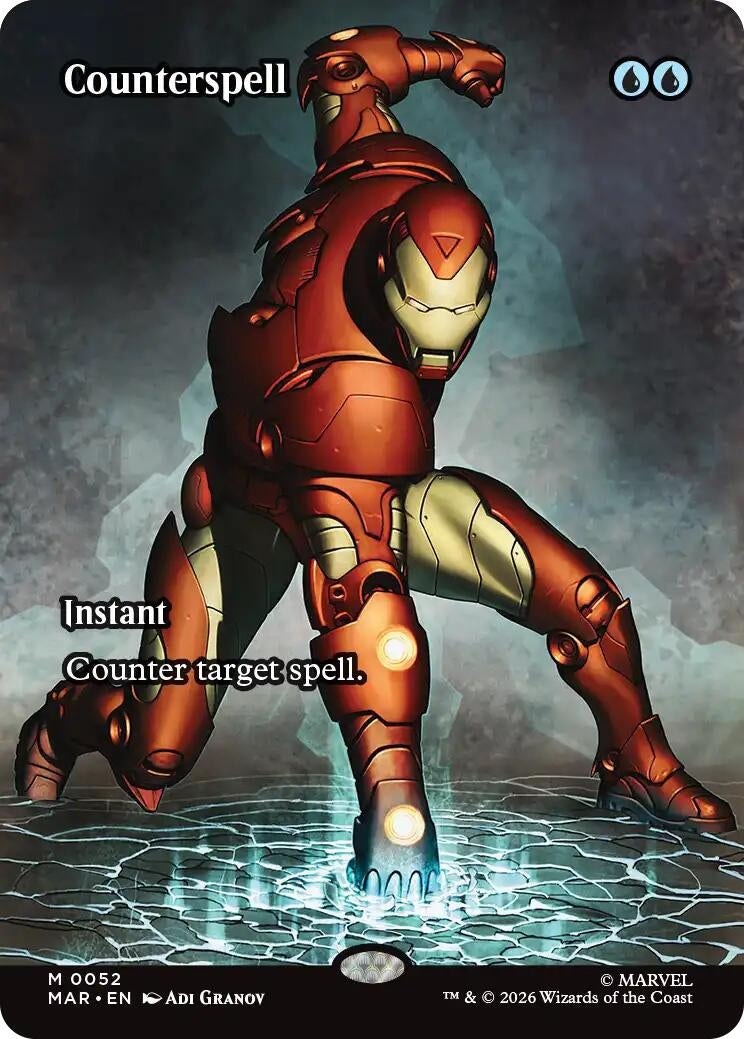 Image for Counterspell (Borderless) (0052) (Marvel Universe Eternal-Legal) (52) - Magic: The Gathering