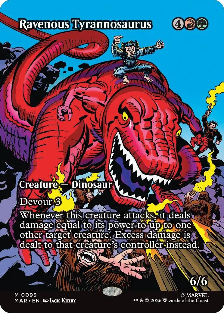 Image for Ravenous Tyrannosaurus (Borderless) (Marvel Universe Eternal-Legal) (93) - Magic: The Gathering
