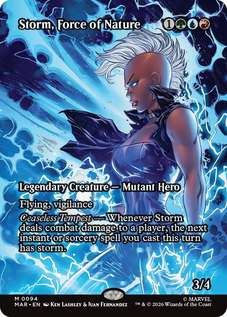 Image for Storm, Force of Nature (Borderless) (Marvel Universe Eternal-Legal) (94) - Magic: The Gathering