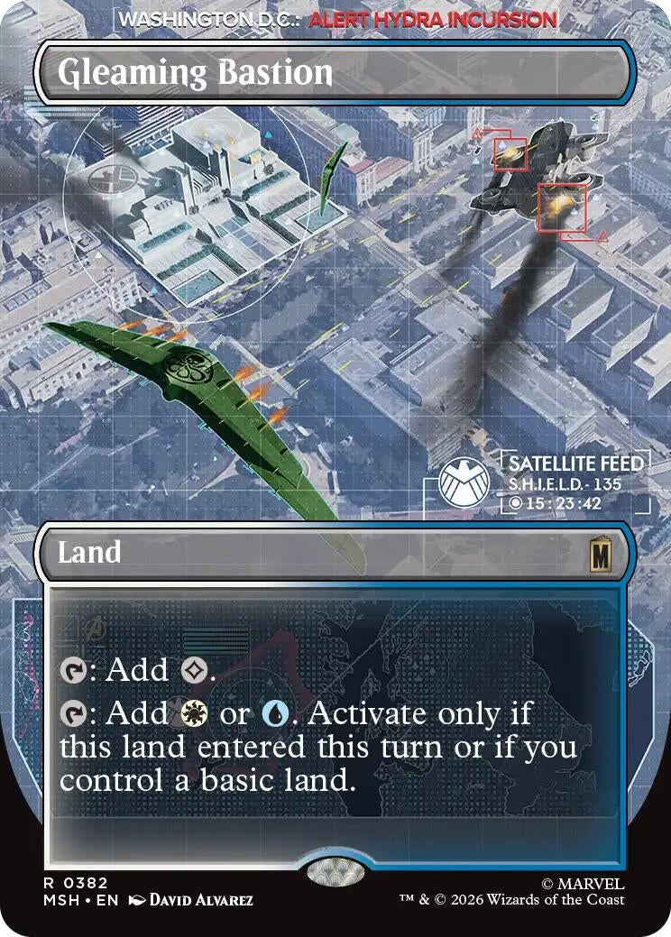 Image for Gleaming Bastion (Borderless) (Marvel Super Heroes) (382) - Magic: The Gathering