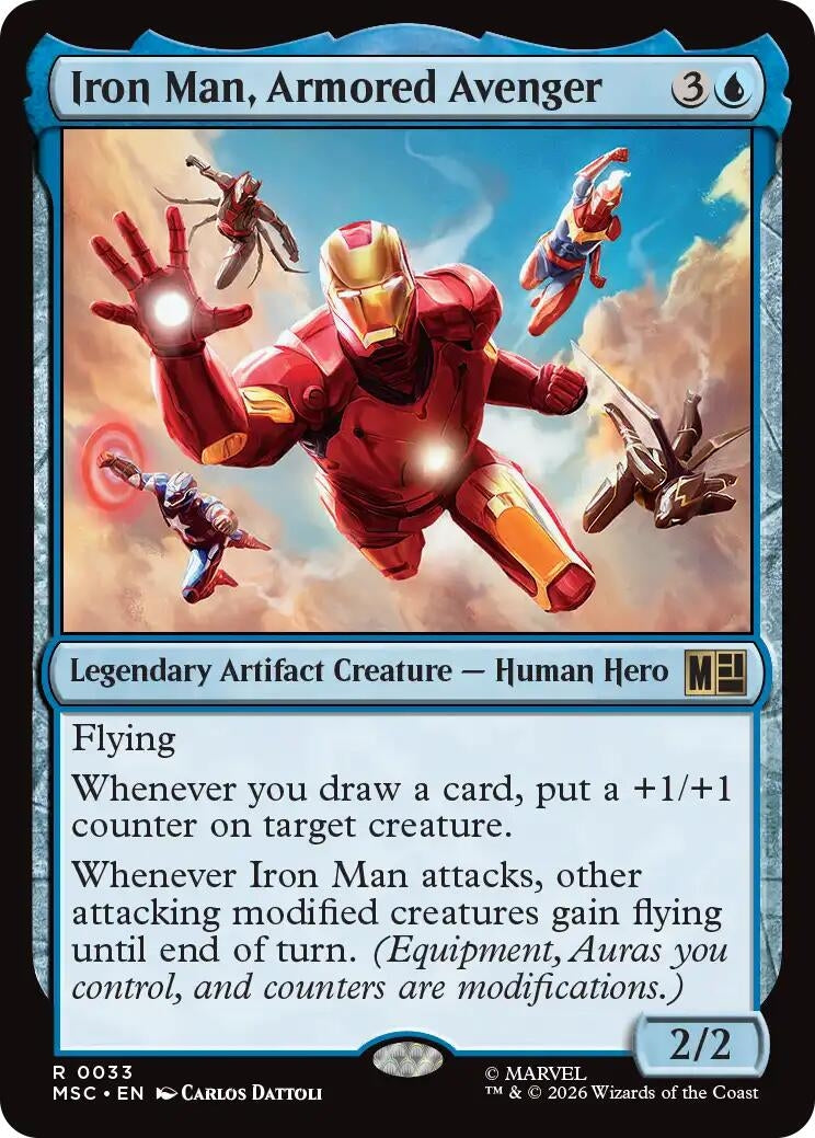Image for Iron Man, Armored Avenger (Surge Foil) (Commander: Marvel Super Heroes) (33) - Magic: The Gathering