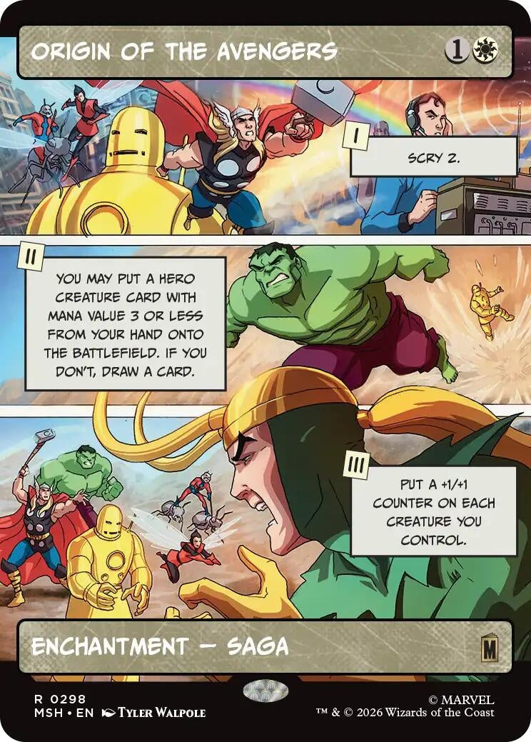 Image for Origin of the Avengers (Borderless) (Marvel Super Heroes) (298) - Magic: The Gathering