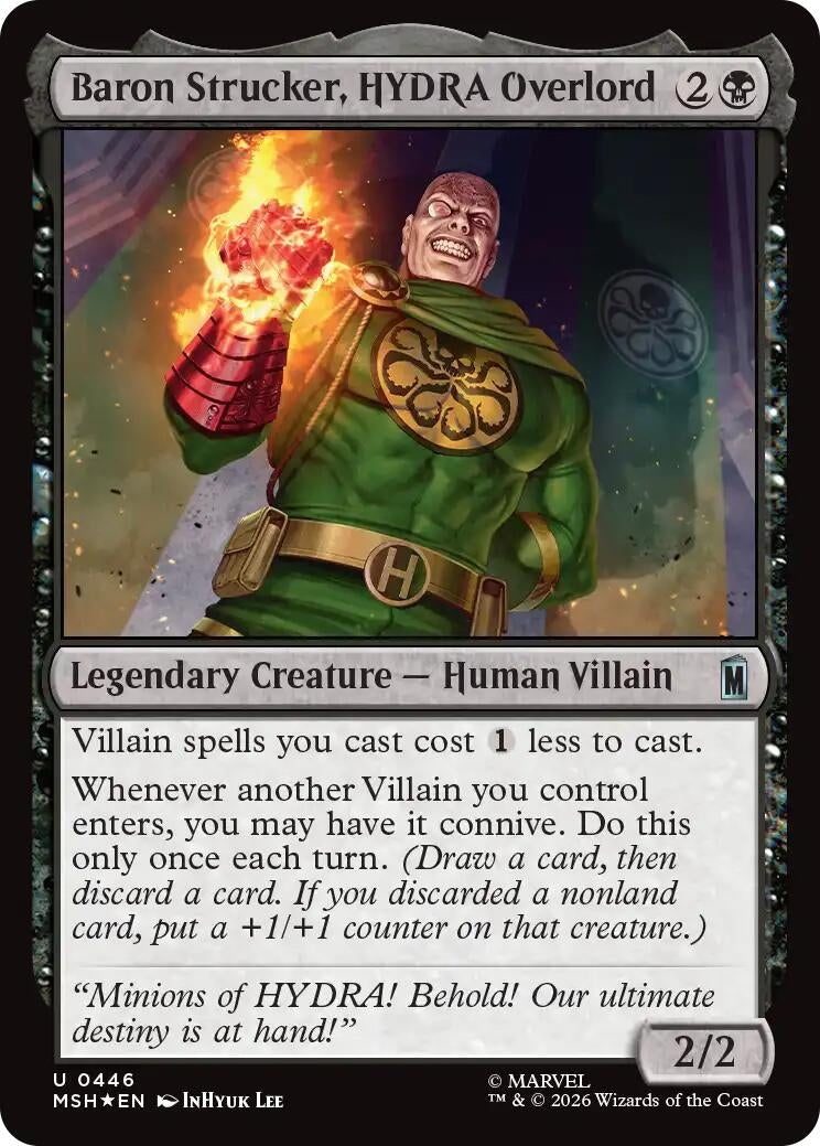 Image for Baron Strucker, HYDRA Overlord (Surge Foil) (Marvel Super Heroes) (446) - Magic: The Gathering