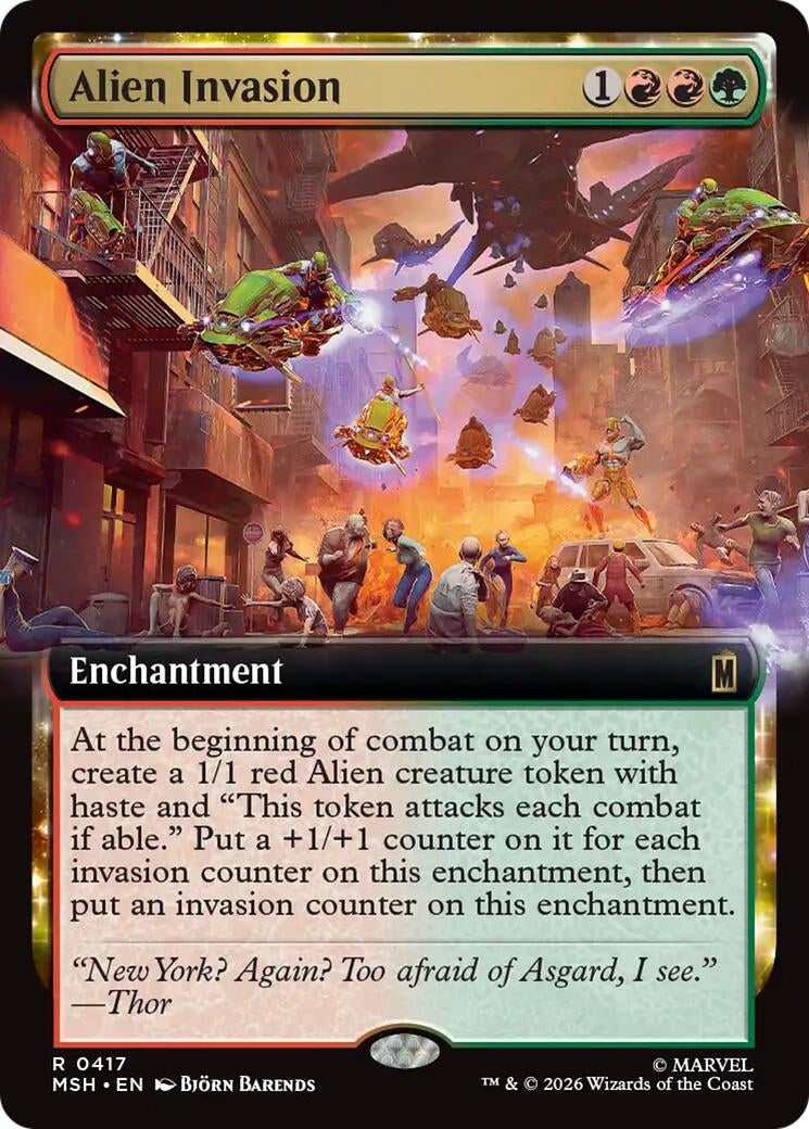 Image for Alien Invasion (Extended Art) (Marvel Super Heroes) (417) - Magic: The Gathering