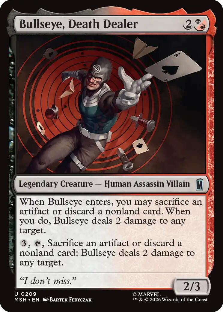 Image for Bullseye, Death Dealer (Marvel Super Heroes) (209) - Magic: The Gathering