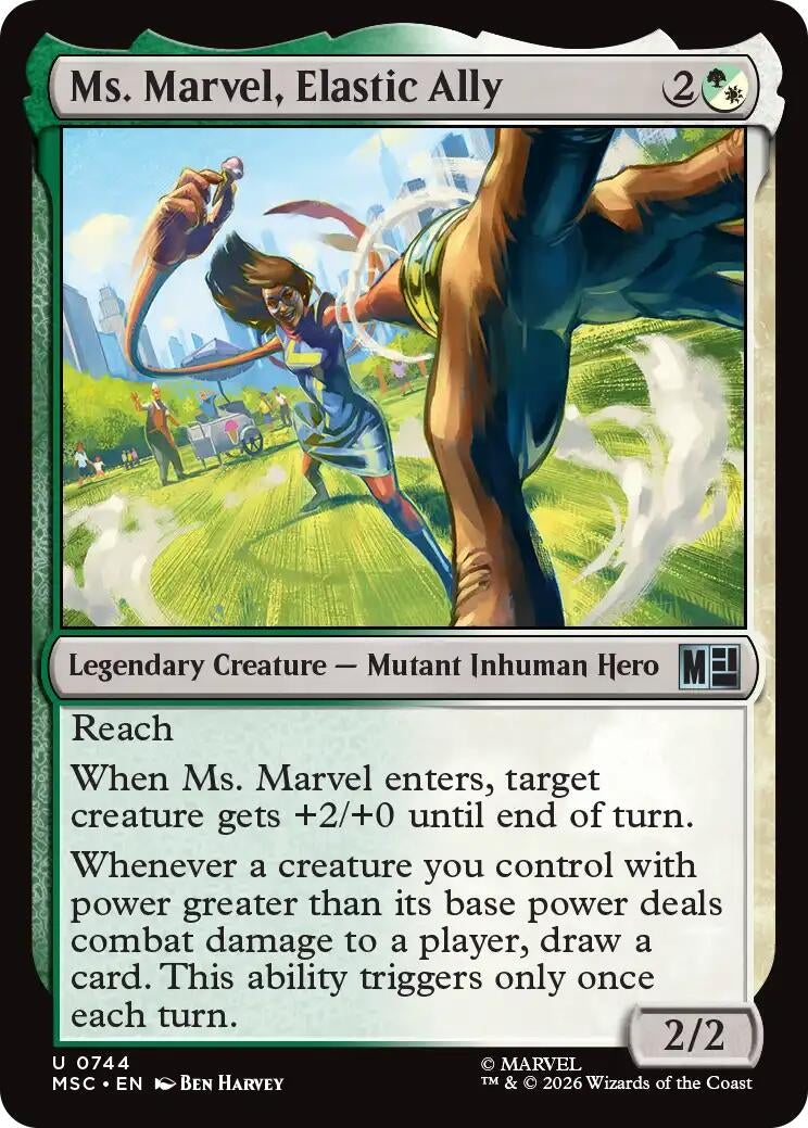 Image for Ms. Marvel, Elastic Ally (Commander: Marvel Super Heroes) (744) - Magic: The Gathering
