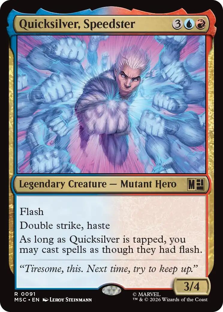 Image for Quicksilver, Speedster (Commander: Marvel Super Heroes) (91) (MSC) - Magic: The Gathering
