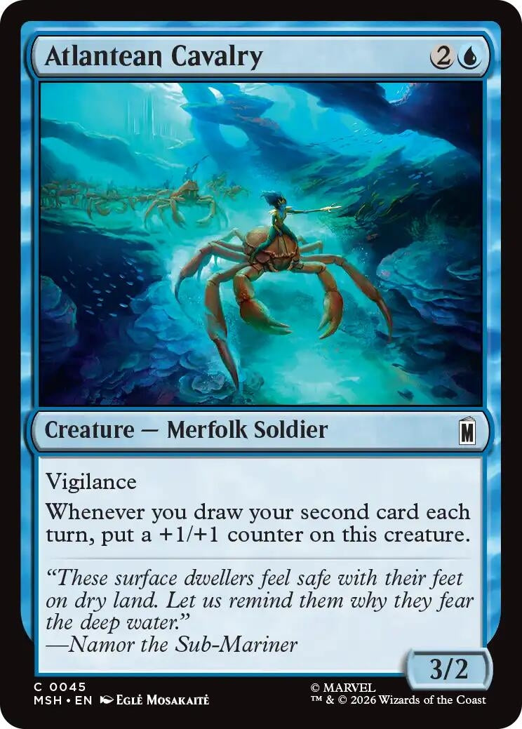 Image for Atlantean Cavalry (Marvel Super Heroes) (45) - Magic: The Gathering