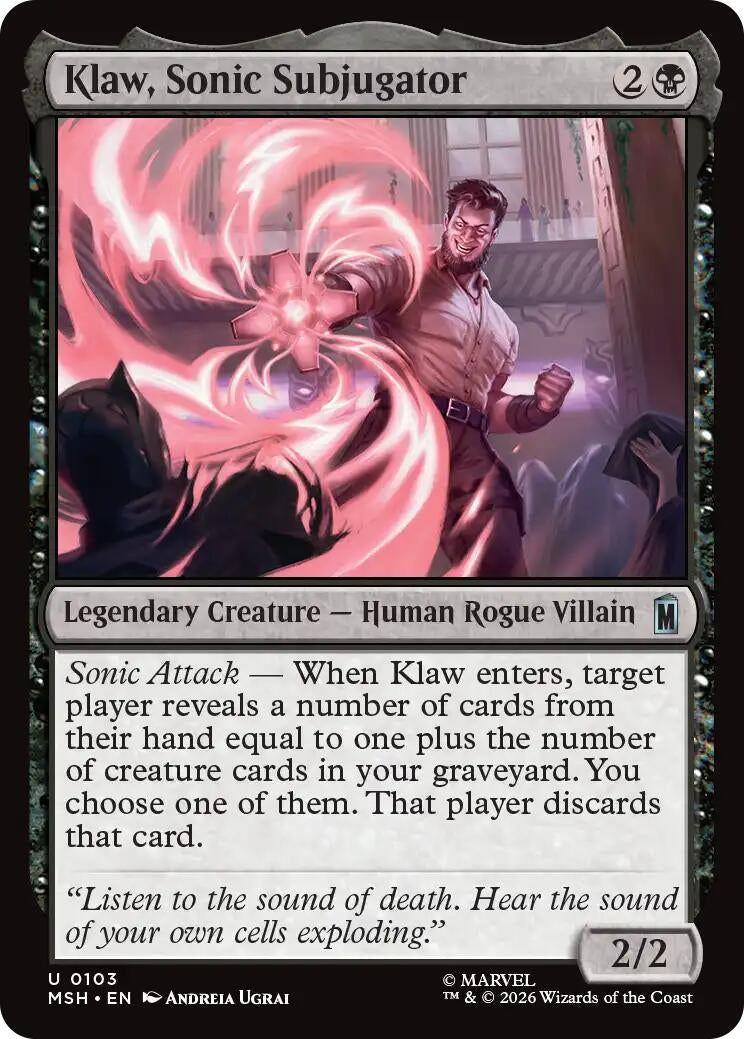 Image for Klaw, Sonic Subjugator (Marvel Super Heroes) (103) - Magic: The Gathering