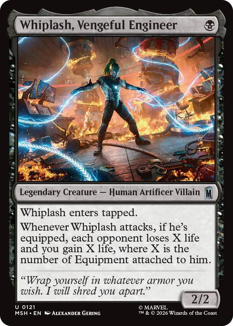 Image for Whiplash, Vengeful Engineer (Marvel Super Heroes) (121) - Magic: The Gathering