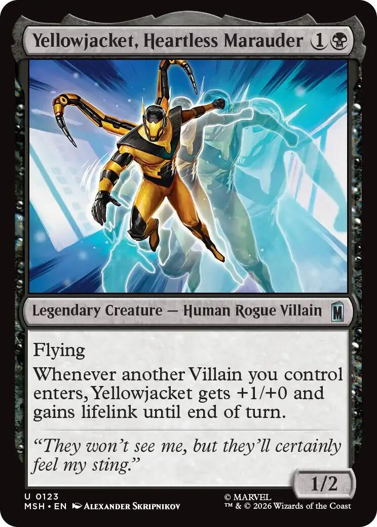 Image for Yellowjacket, Heartless Marauder (Marvel Super Heroes) (123) - Magic: The Gathering
