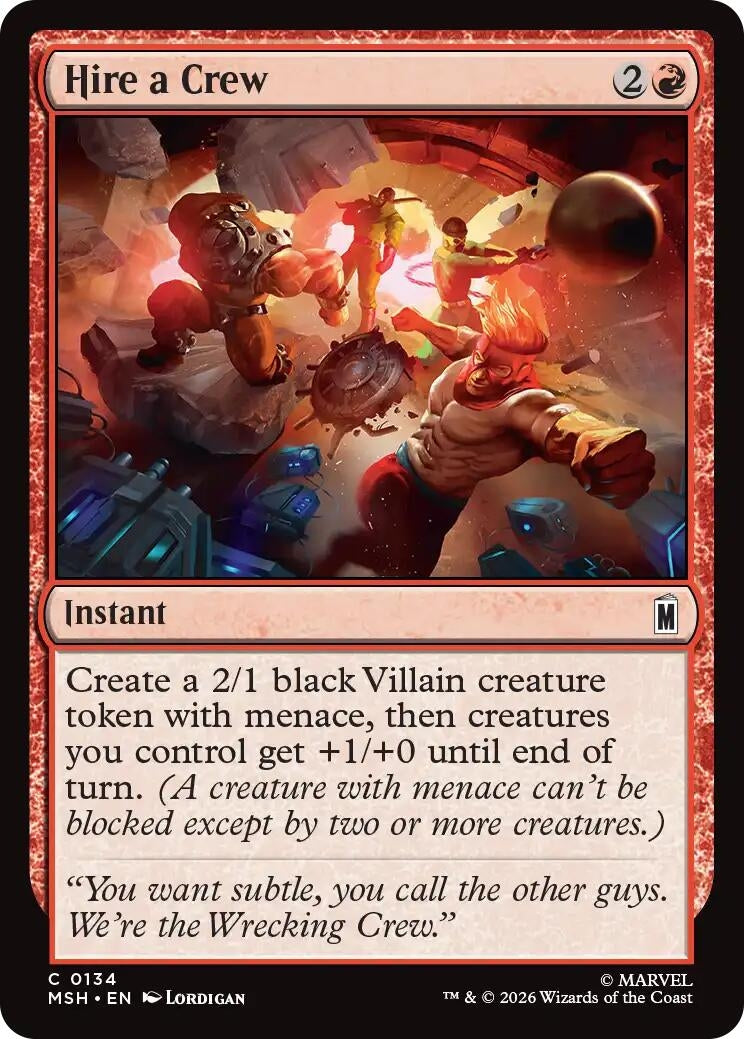 Image for Hire a Crew (Marvel Super Heroes) (134) - Magic: The Gathering
