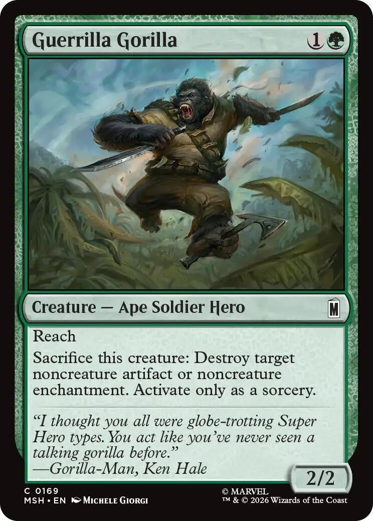 Image for Guerrilla Gorilla (Marvel Super Heroes) (169) - Magic: The Gathering
