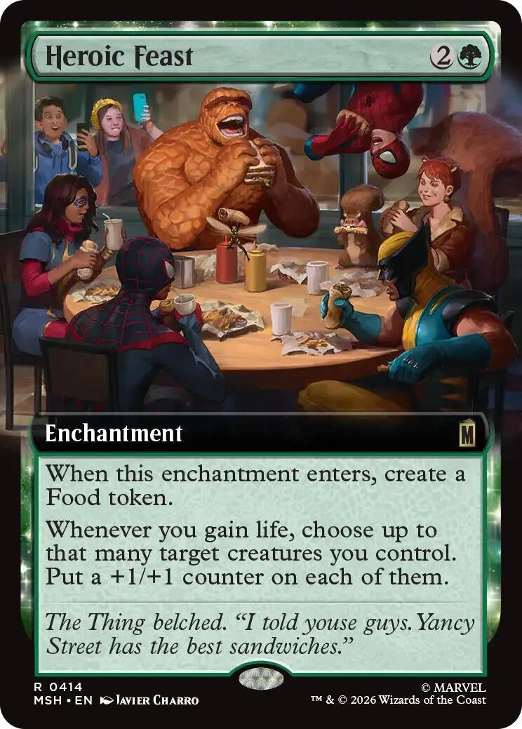 Image for Heroic Feast (Extended Art) (Marvel Super Heroes) (414) - Magic: The Gathering