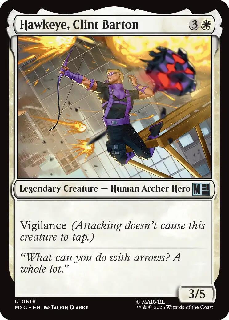 Image for Hawkeye, Clint Barton (0518) (Commander: Marvel Super Heroes) (518) (MSC) - Magic: The Gathering