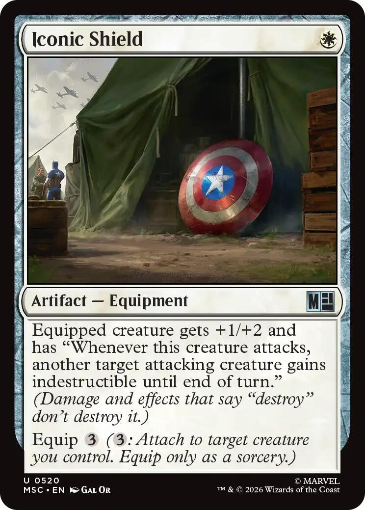 Image for Iconic Shield (Commander: Marvel Super Heroes) (520) (MSC) - Magic: The Gathering