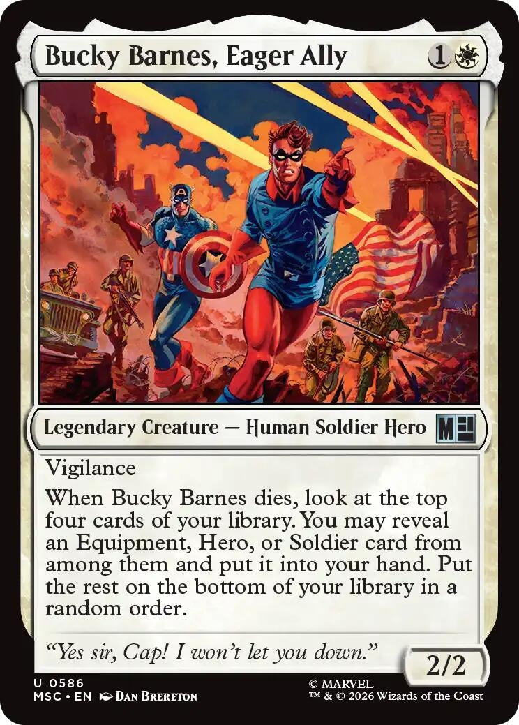 Image for Bucky Barnes, Eager Ally (Commander: Marvel Super Heroes) (586) (MSC) - Magic: The Gathering