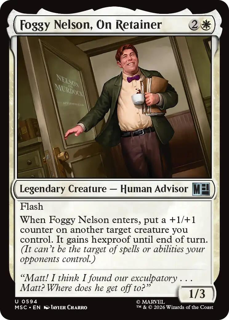 Image for Foggy Nelson, On Retainer (Commander: Marvel Super Heroes) (594) (MSC) - Magic: The Gathering