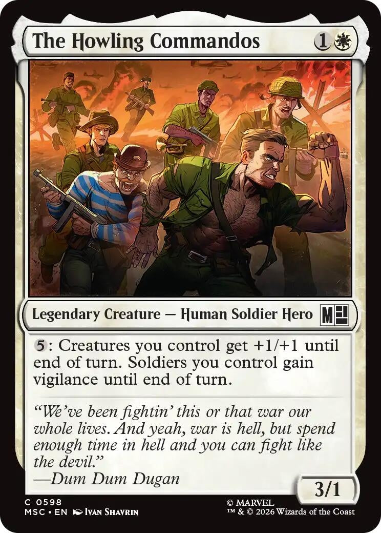 Image for The Howling Commandos (Commander: Marvel Super Heroes) (598) (MSC) - Magic: The Gathering