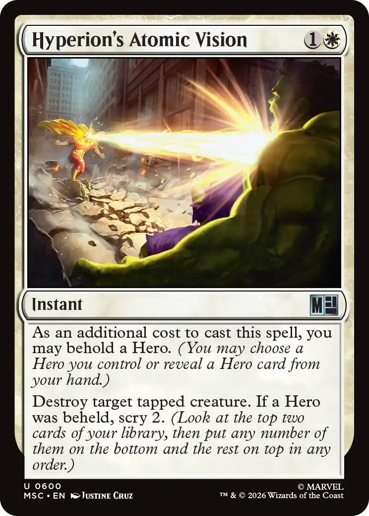 Image for Hyperion's Atomic Vision (Commander: Marvel Super Heroes) (600) (MSC) - Magic: The Gathering