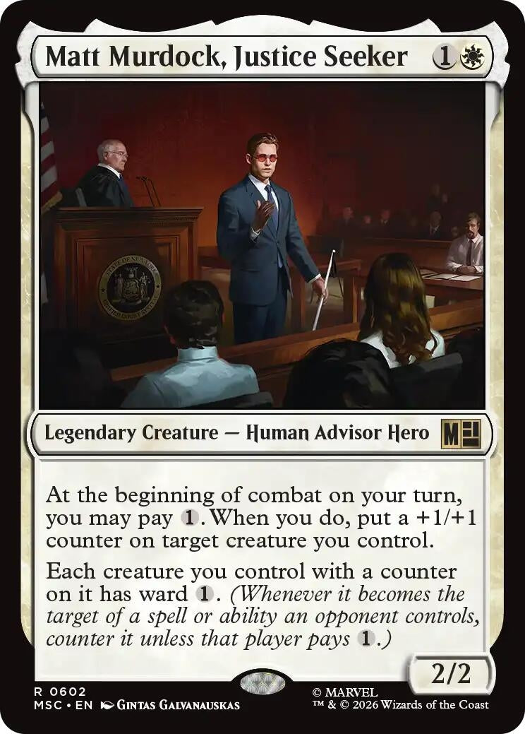 Image for Matt Murdock, Justice Seeker (Commander: Marvel Super Heroes) (602) (MSC) - Magic: The Gathering