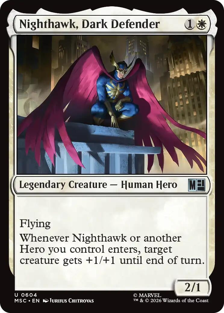 Image for Nighthawk, Dark Defender (Commander: Marvel Super Heroes) (604) (MSC) - Magic: The Gathering