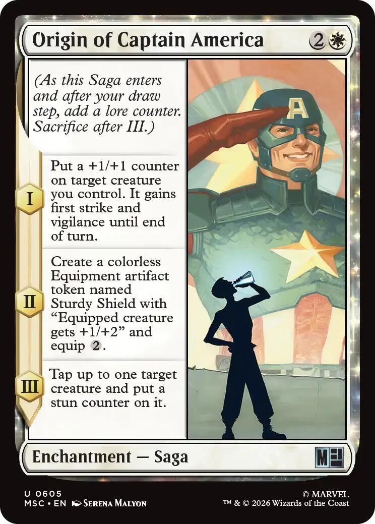 Image for Origin of Captain America (Commander: Marvel Super Heroes) (605) (MSC) - Magic: The Gathering