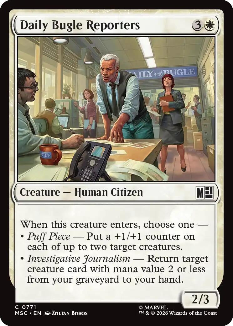 Image for Daily Bugle Reporters (Commander: Marvel Super Heroes) (771) (MSC) - Magic: The Gathering