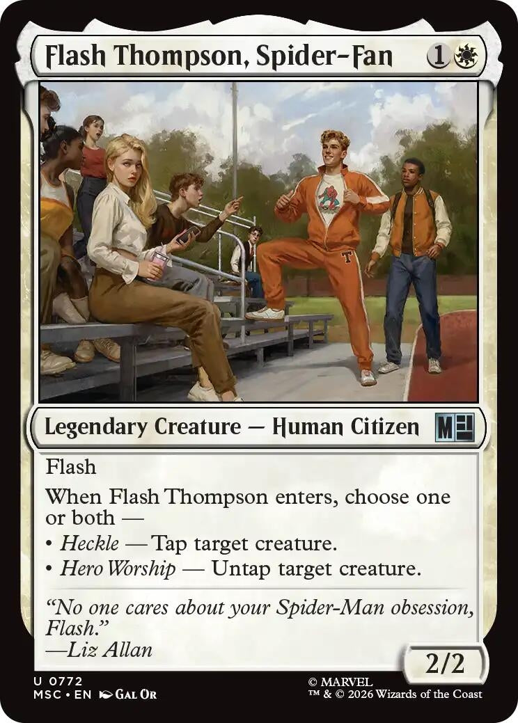 Image for Flash Thompson, Spider-Fan (Commander: Marvel Super Heroes) (772) (MSC) - Magic: The Gathering