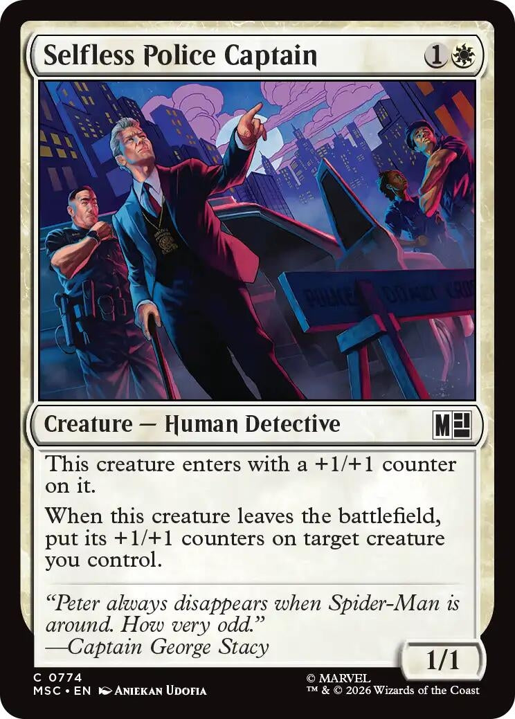 Image for Selfless Police Captain (Commander: Marvel Super Heroes) (774) (MSC) - Magic: The Gathering