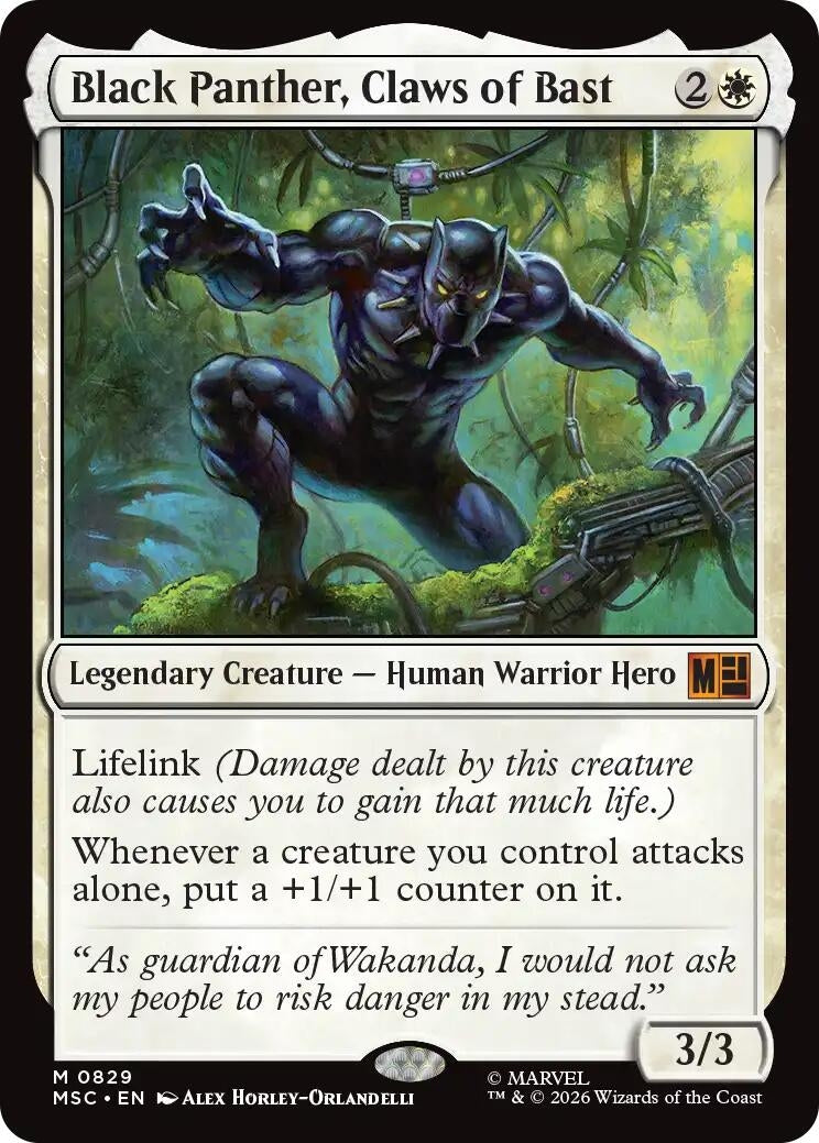 Image for Black Panther, Claws of Bast (Commander: Marvel Super Heroes) (829) (MSC) - Magic: The Gathering