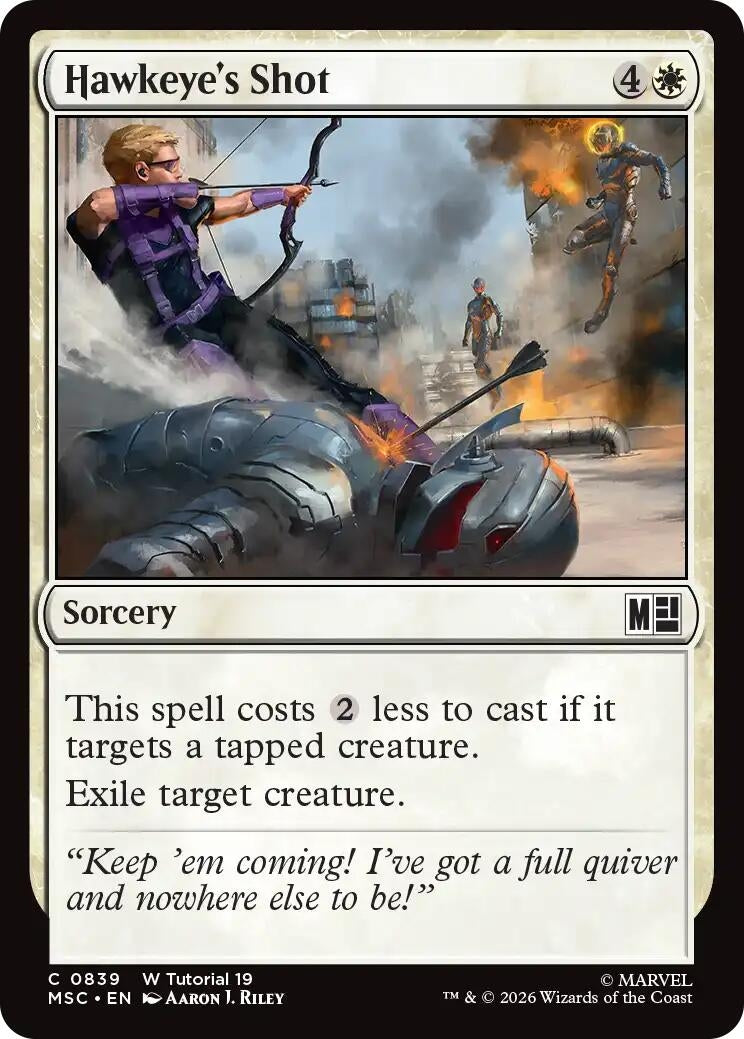 Image for Hawkeye's Shot (0839) (Commander: Marvel Super Heroes) (839) (MSC) - Magic: The Gathering