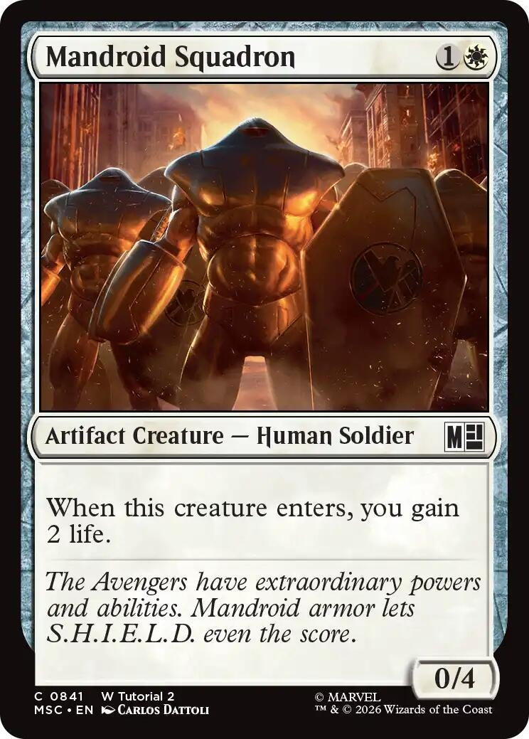 Image for Mandroid Squadron (0841) (Commander: Marvel Super Heroes) (841) (MSC) - Magic: The Gathering