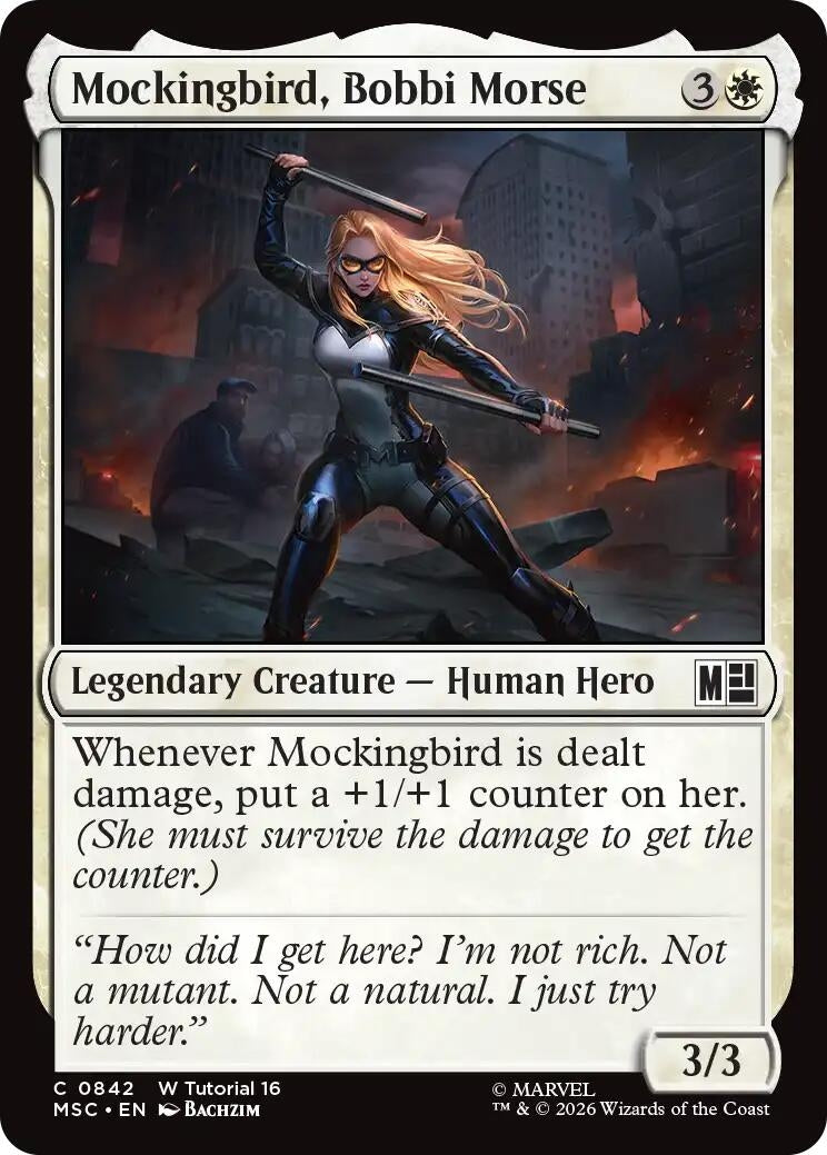 Image for Mockingbird, Bobbi Morse (0842) (Commander: Marvel Super Heroes) (842) (MSC) - Magic: The Gathering