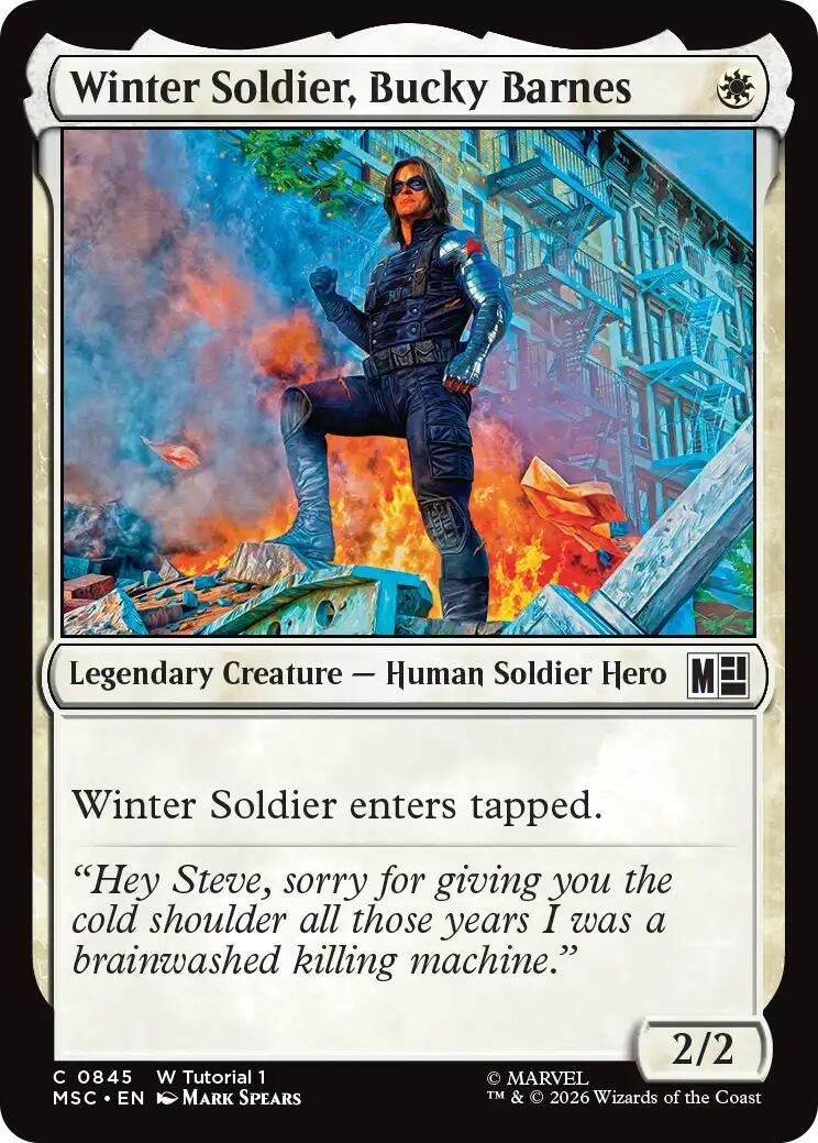 Image for Winter Soldier, Bucky Barnes (0845) (Commander: Marvel Super Heroes) (845) (MSC) - Magic: The Gathering