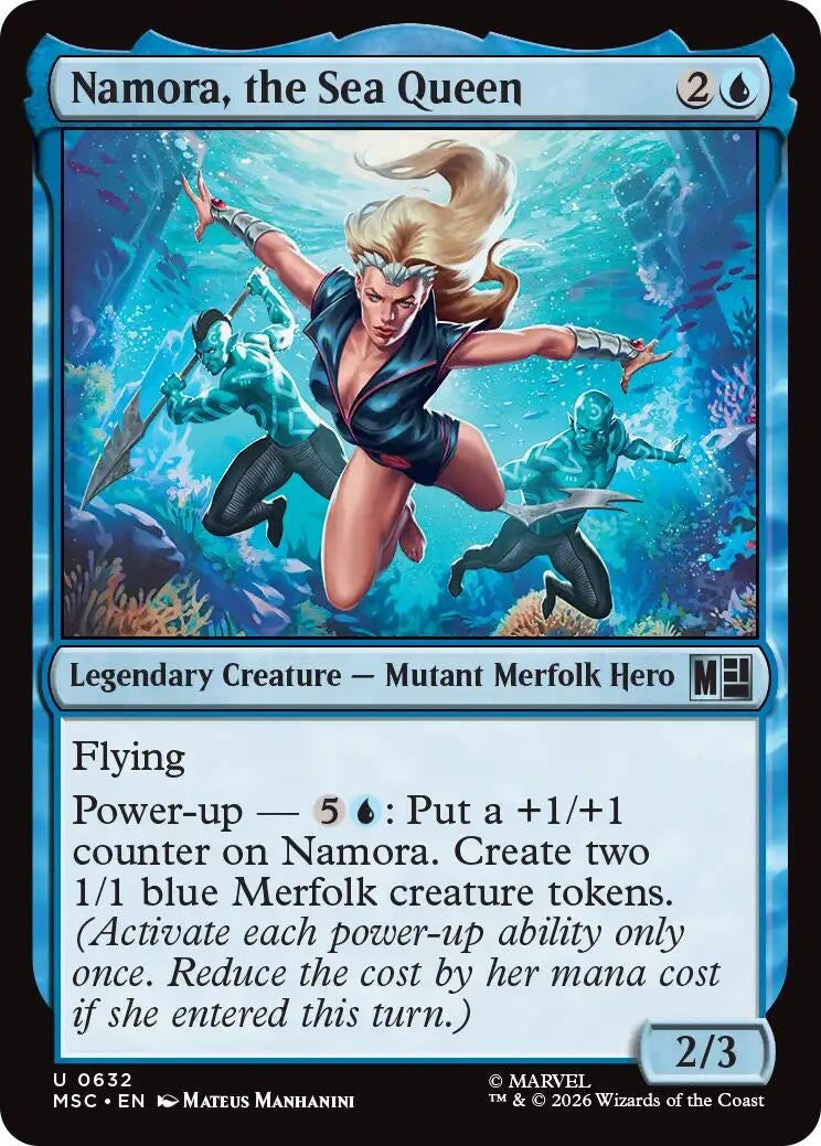 Image for Namora, the Sea Queen (Commander: Marvel Super Heroes) (632) (MSC) - Magic: The Gathering