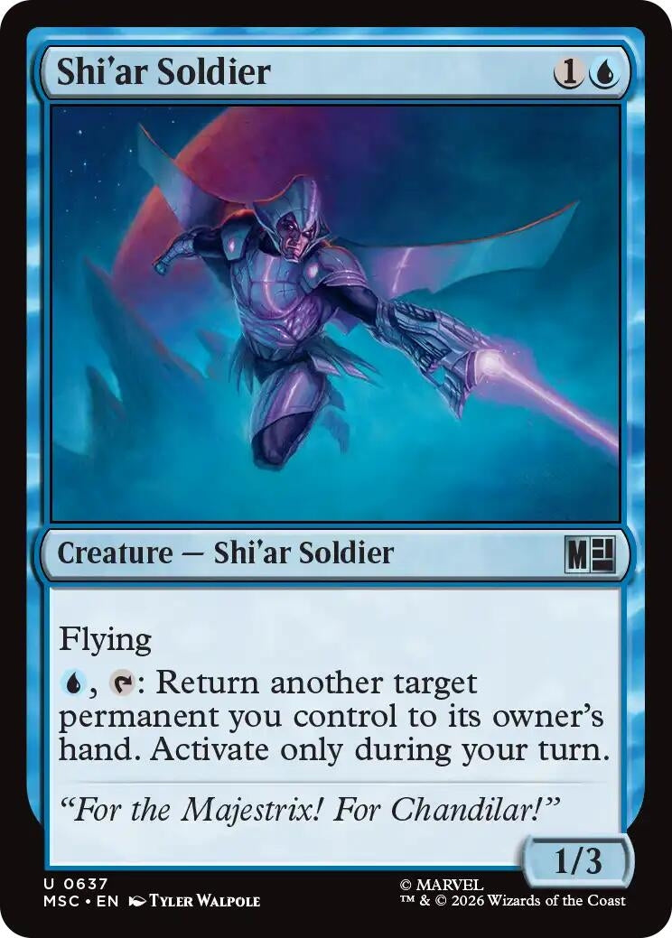 Image for Shi'ar Soldier (Commander: Marvel Super Heroes) (637) (MSC) - Magic: The Gathering
