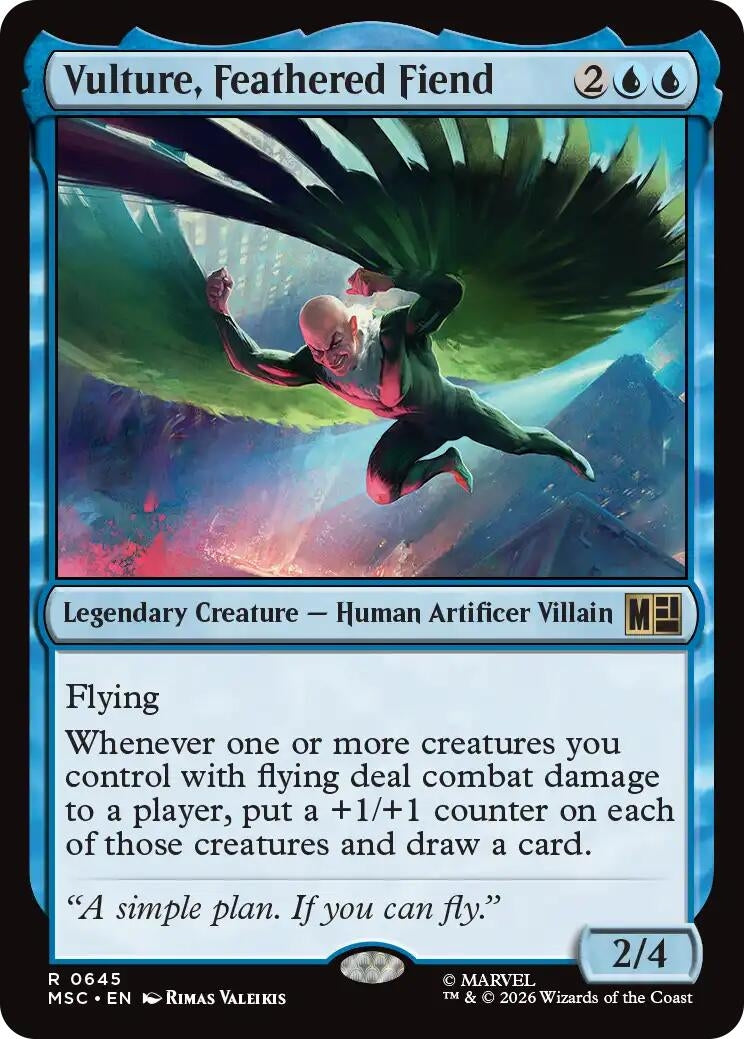Image for Vulture, Feathered Fiend (Commander: Marvel Super Heroes) (645) (MSC) - Magic: The Gathering