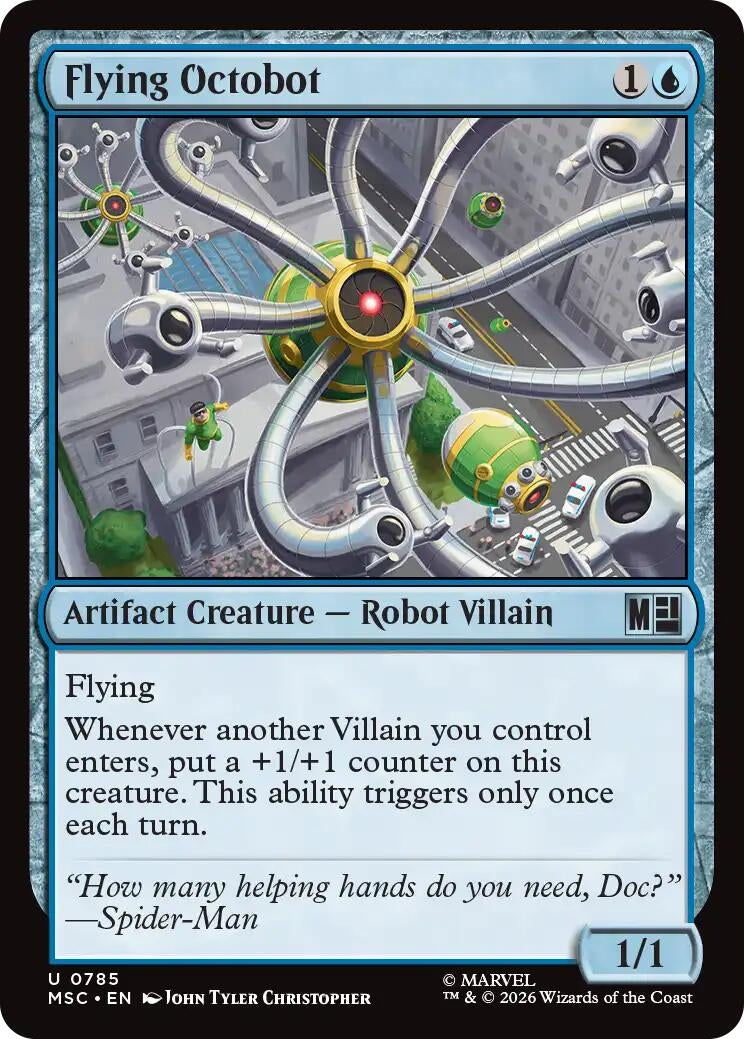 Image for Flying Octobot (Commander: Marvel Super Heroes) (785) (MSC) - Magic: The Gathering
