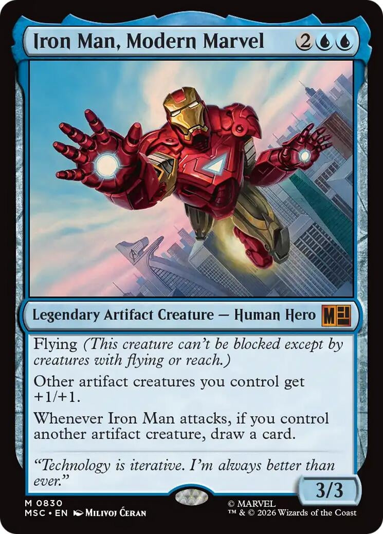 Image for Iron Man, Modern Marvel (Commander: Marvel Super Heroes) (830) (MSC) - Magic: The Gathering