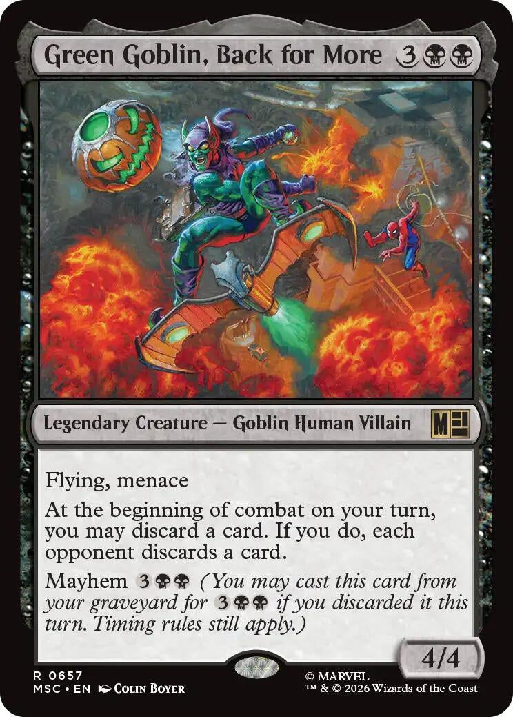 Image for Green Goblin, Back for More (Commander: Marvel Super Heroes) (657) (MSC) - Magic: The Gathering
