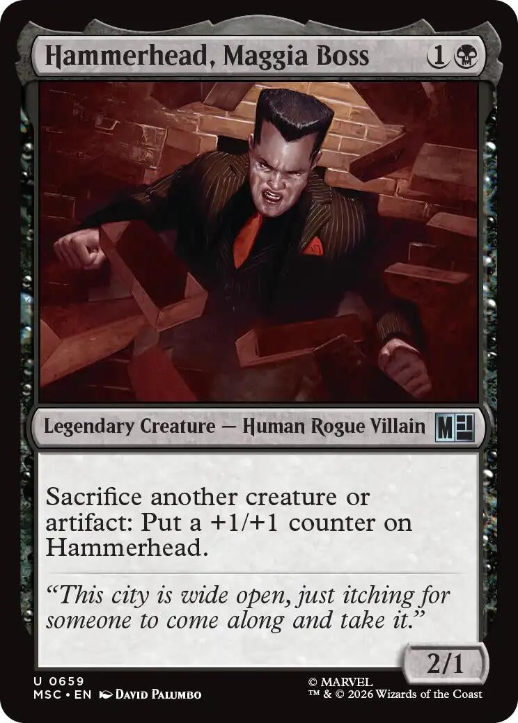 Image for Hammerhead, Maggia Boss (Commander: Marvel Super Heroes) (659) (MSC) - Magic: The Gathering