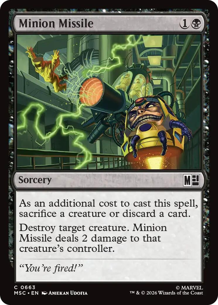 Image for Minion Missile (Commander: Marvel Super Heroes) (663) (MSC) - Magic: The Gathering