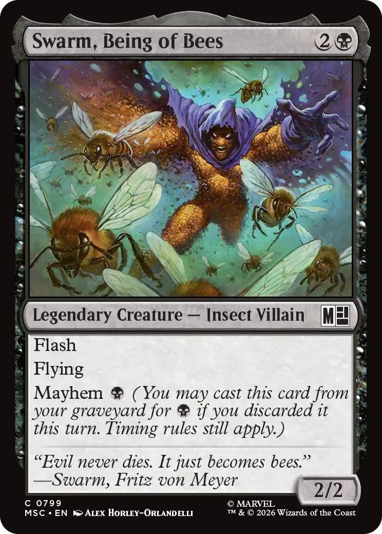 Image for Swarm, Being of Bees (Commander: Marvel Super Heroes) (799) (MSC) - Magic: The Gathering
