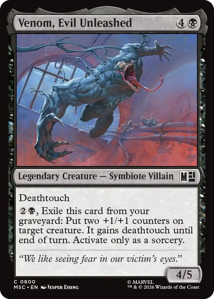 Image for Venom, Evil Unleashed (Commander: Marvel Super Heroes) (800) (MSC) - Magic: The Gathering