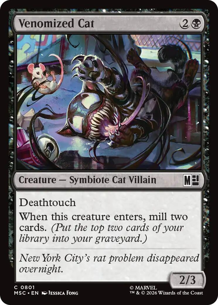 Image for Venomized Cat (Commander: Marvel Super Heroes) (801) (MSC) - Magic: The Gathering