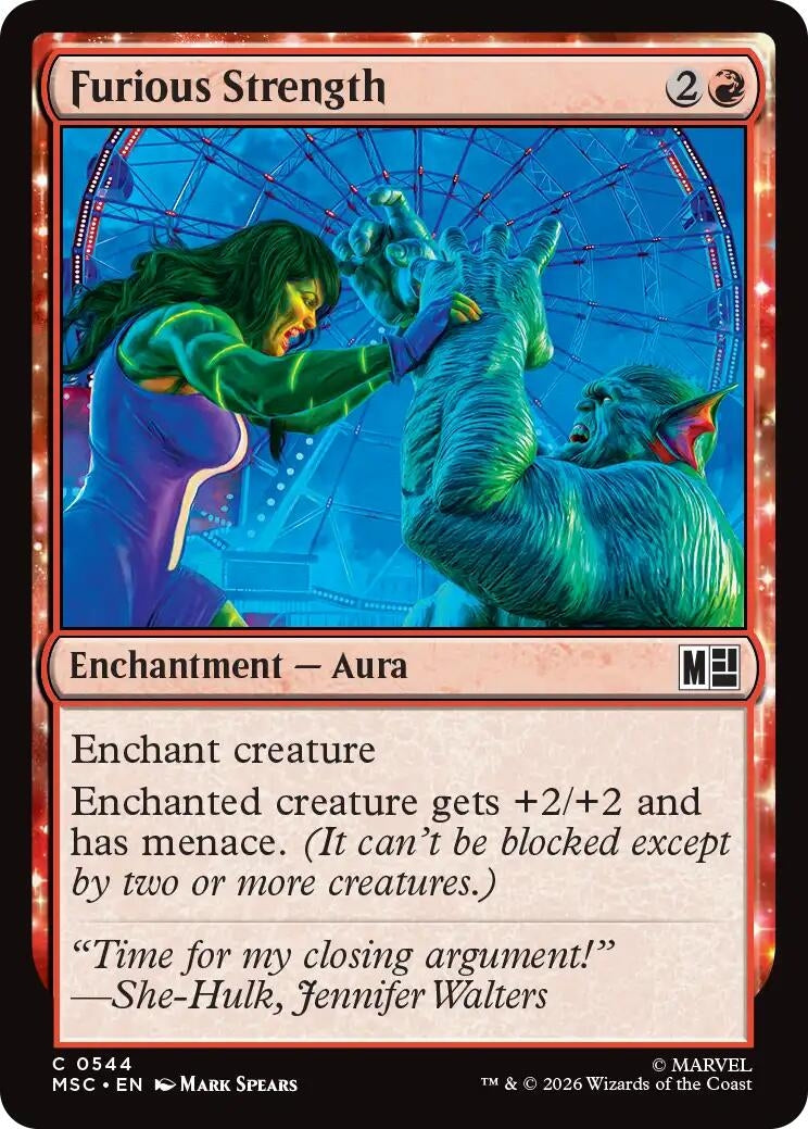 Image for Furious Strength (Commander: Marvel Super Heroes) (544) (MSC) - Magic: The Gathering